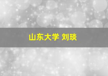 山东大学 刘琰